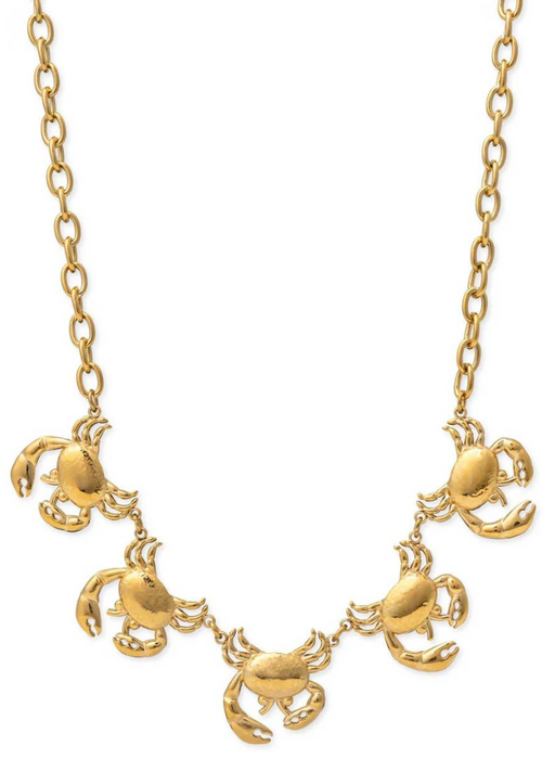 Bracha Kingston Crab Charm Necklace-Hand In Pocket