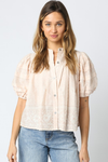 Lynn Puff Sleeve Top- Natural-Hand In Pocket