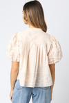 Lynn Puff Sleeve Top- Natural-Hand In Pocket