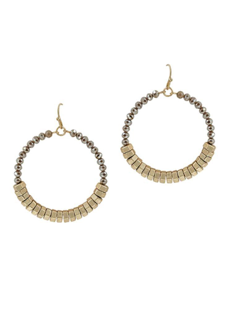 Karasi Beaded Hoops-Hand In Pocket