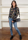 Elan Ariana Printed Jacket-Hand In Pocket