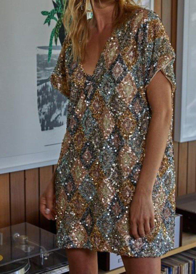 Sequin Tunic Dress