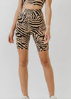 Power High Rise Tiger Print Biker Shorts-***FINAL SALE***-Hand In Pocket