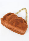 Poppy Scrunch Clutch-Hand In Pocket