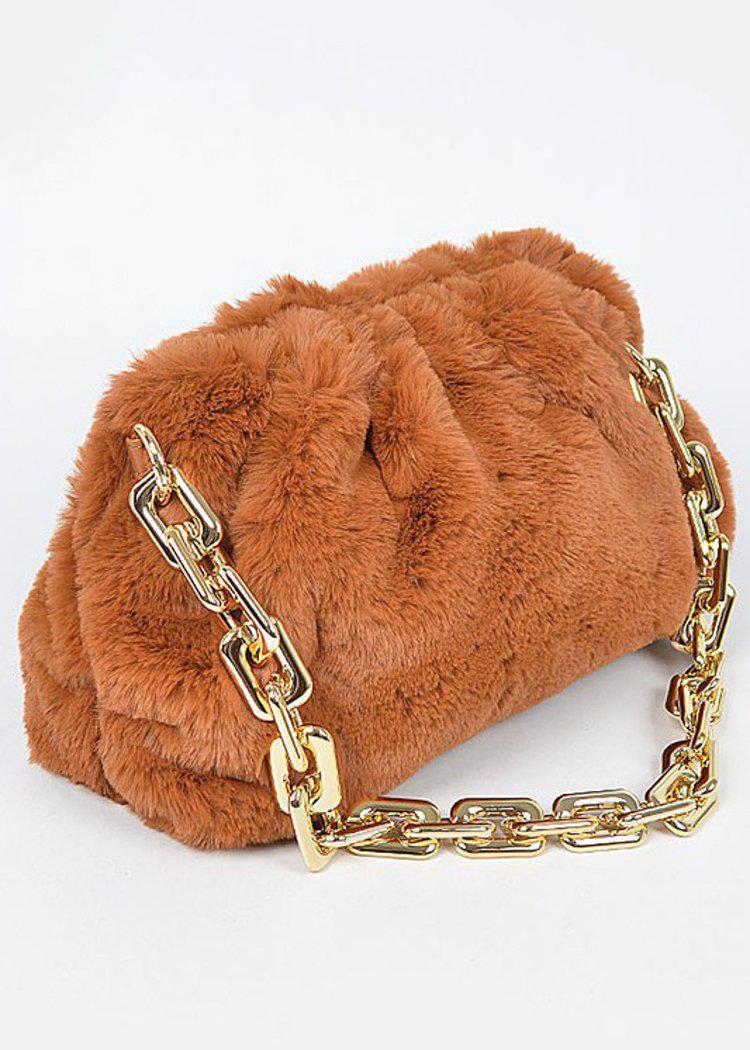 Poppy Scrunch Clutch-Hand In Pocket