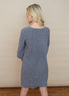 Cara Long Sleeve Sweater Dress-Grey-Hand In Pocket