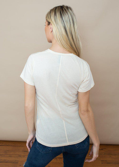 Bobi Basic V-Neck Tee- Nudist-Hand In Pocket