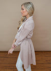 BB Dakota Blush Pink Let it Rain Trench Coat-Hand In Pocket