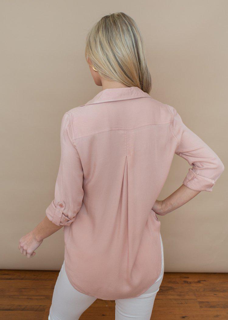 Velvet Heart Elisa Blush High Low Blouse ***FINAL SALE***-Hand In Pocket