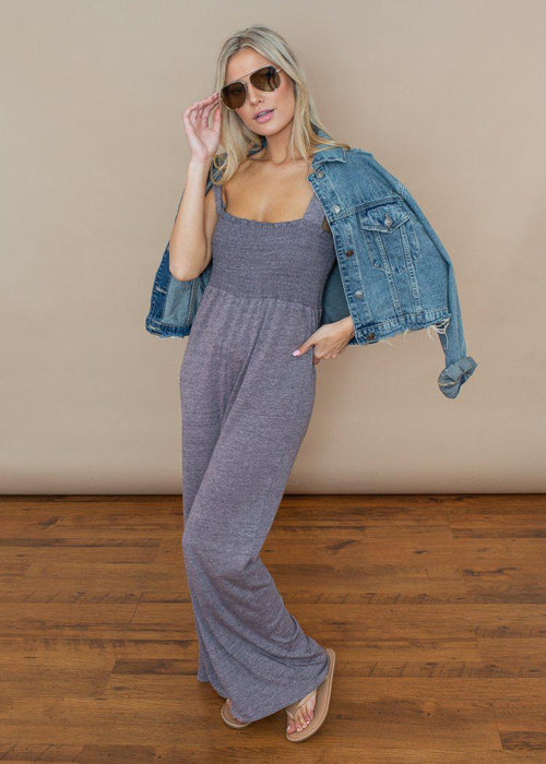 Chaser TriBlend Jersey Jumpsuit-Hand In Pocket