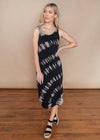 RD Style Black Tie Dye Sleeveless Knit Dress-Hand In Pocket