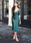 Lennox Midi Slip Dress- Green-***FINAL SALE***-Hand In Pocket