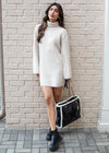 BB Dakota The Abbie Sweater Dress- Oatmeal-Hand In Pocket