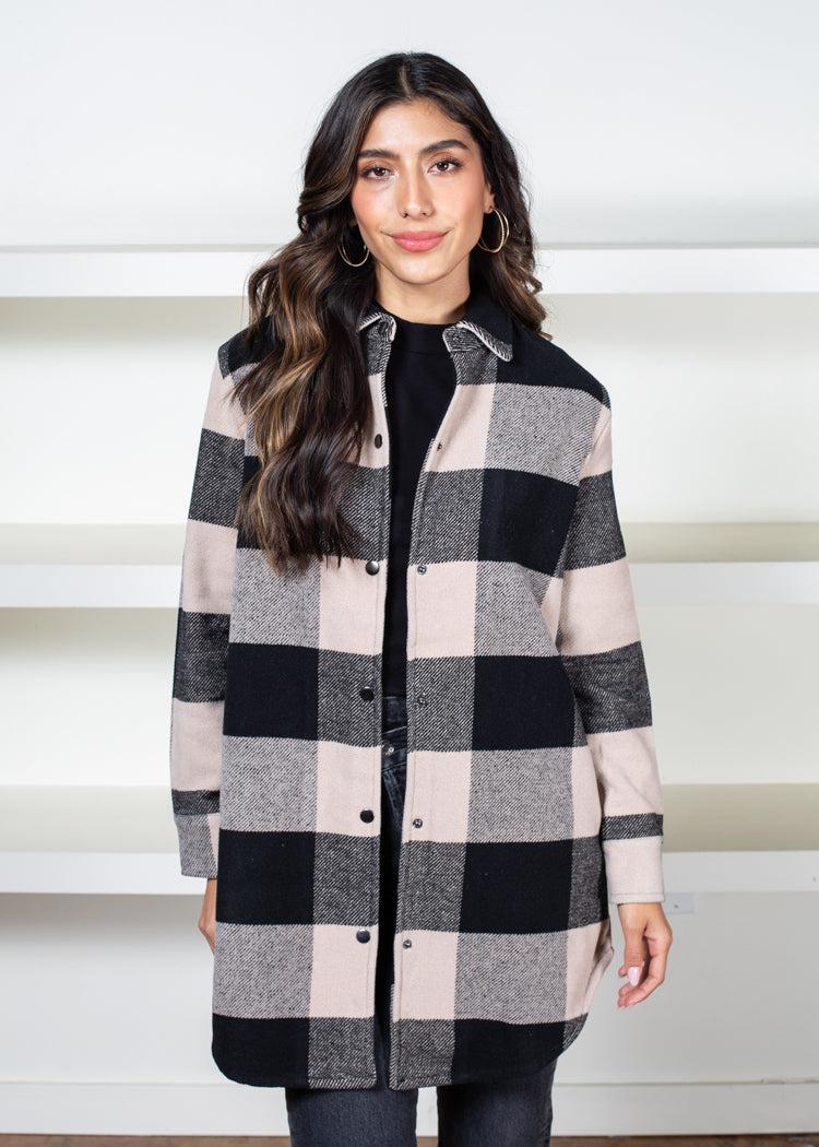 BB Dakota Eldridge Plaid Jacket-Hand In Pocket