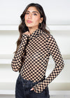 Dana Checker Sheer Print Top ***FINAL SALE***-Hand In Pocket