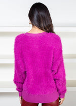 Winnie Fuzzy Cardigan-Hand In Pocket