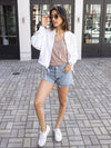 Steve Madden Yves Jacket-Natural-Hand In Pocket