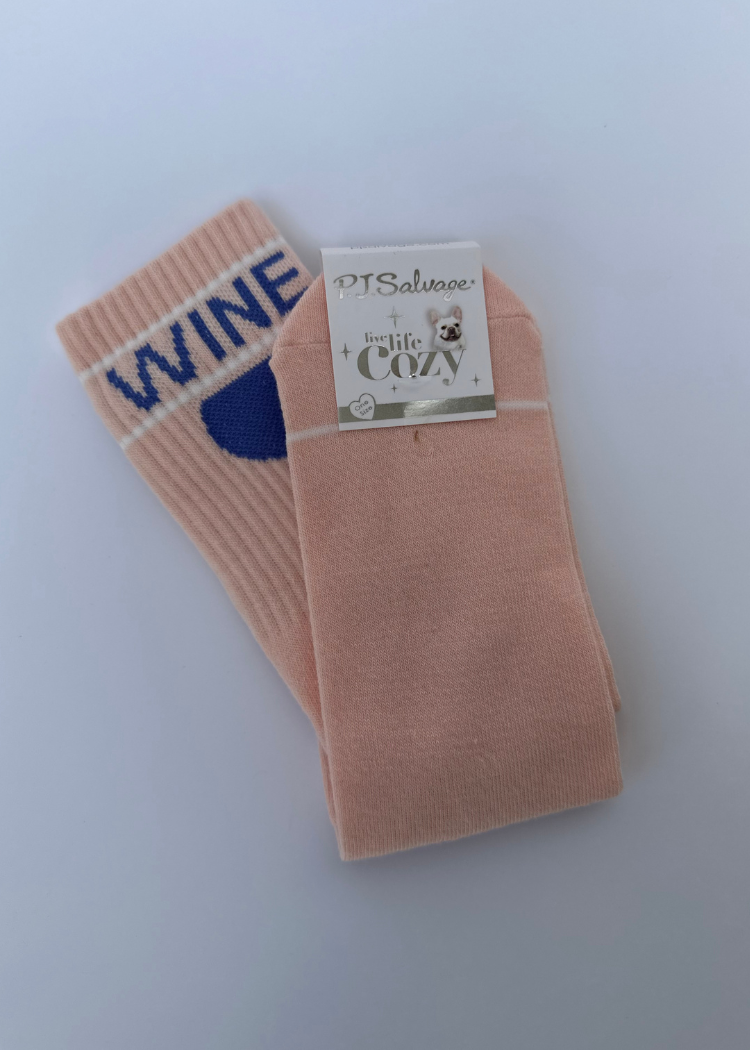 Wine Time Socks-Hand In Pocket