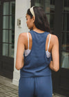 Bobi Pocket Crop Tank - Coast-***FINAL SALE***-Hand In Pocket