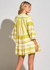 Elan Billie Mini Dress - White/Lime -***FINAL SALE***-Hand In Pocket