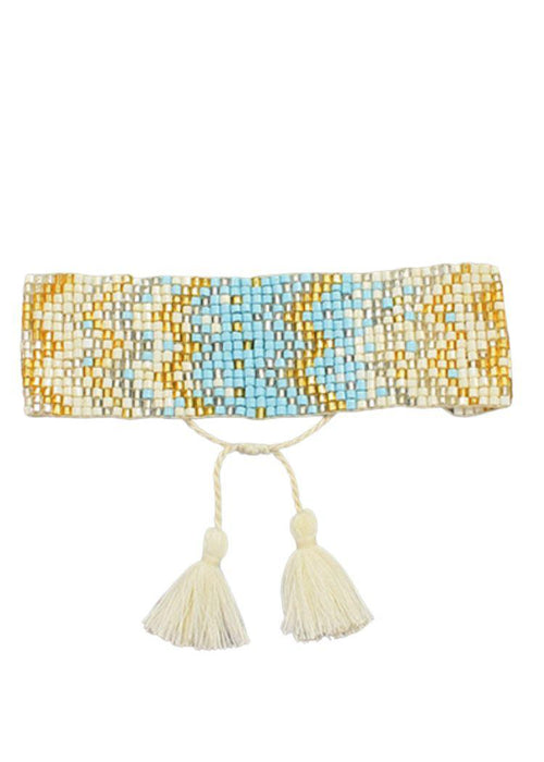 Matira Beaded Bracelet-Blue ***FINAL SALE***-Hand In Pocket