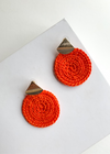 Clementine Bright Orange Woven Drops-Hand In Pocket