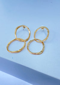 Emory Link Hoop- Gold-Hand In Pocket