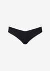 Commando Classic Solid Thong - Black-Hand In Pocket