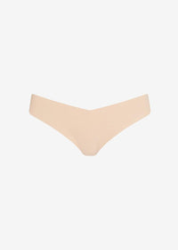 Commando Classic Solid Thong - Beige-Hand In Pocket