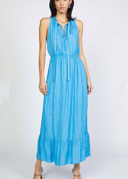 Gina Halter Neck Maxi Dress-Hand In Pocket