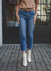 Pistola Monroe Cropped Straight Jean - Indio-***FINAL SALE***-Hand In Pocket