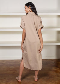 Medina Poplin Shirtdress-Hand In Pocket