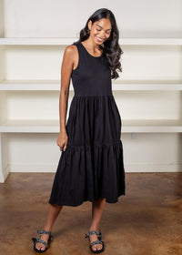 RD Style Ice Tea Dress-Black-Hand In Pocket