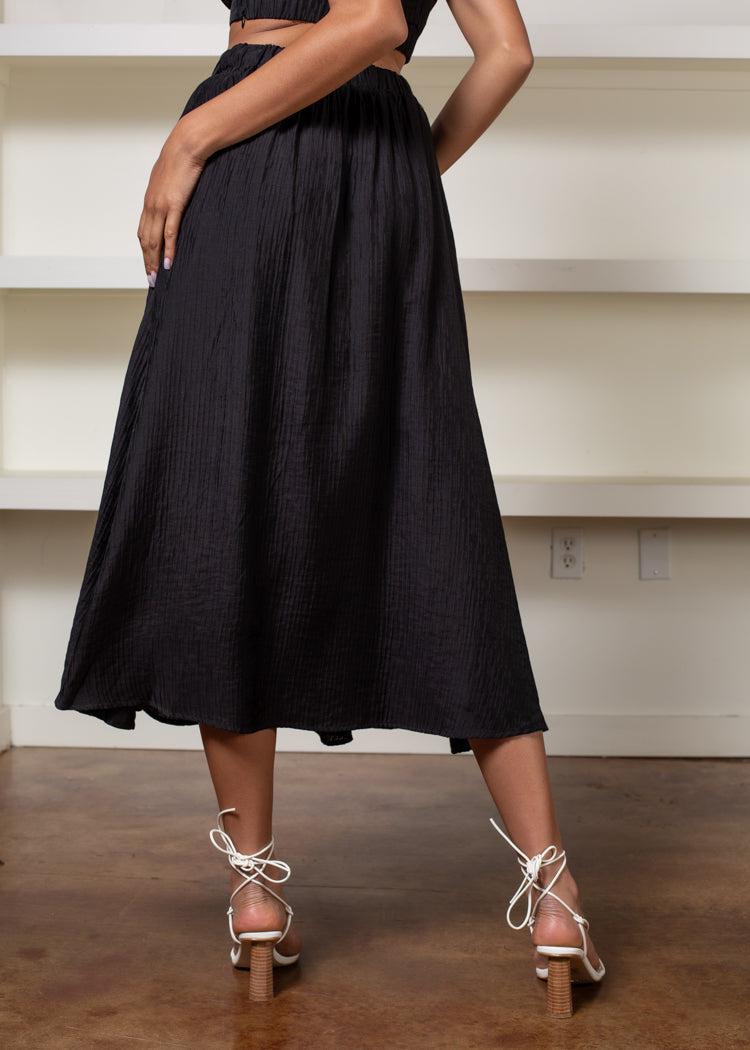 ASTR the Label Terra Bella High Waist Midi Skirt-Hand In Pocket