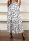 ASTR the Label Cecile Abstract Print High Waist Midi Skirt-Hand In Pocket