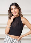 525 America Crochet Halter - Black-Hand In Pocket