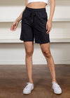 RD Style Fernandez Drawstring Short-Black***FINAL SALE***-Hand In Pocket