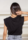 Michael Stars Joey Power Shoulder Tee-Hand In Pocket