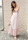 Kingston Striped Tiered Maxi Dress- Pink Dress-***FINAL SALE***-Hand In Pocket