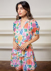 Adelyn Rae Lonnie Floral Chiffon Dress-***FINAL SALE***-Hand In Pocket