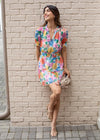 Adelyn Rae Lonnie Floral Chiffon Dress-***FINAL SALE***-Hand In Pocket