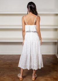 Turks Eyelet Tiered Maxi Dress-***FINAL SALE***-Hand In Pocket