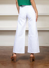 Joes Jeans Mia High Rise Wide Leg Ankle- White-Hand In Pocket