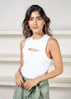 Pistola Nella Tank- Le Blanc-***FINAL SALE***-Hand In Pocket