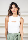 Pistola Nella Tank- Le Blanc-***FINAL SALE***-Hand In Pocket