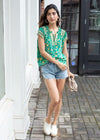 Lauren Border Print Blouse-***FINAL SALE***-Hand In Pocket