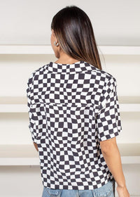 Pistola Lucy Checkered Pajama-Style Shirt-***FINAL SALE***-Hand In Pocket