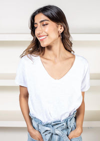 Bobi Drop Shoulder Tee ***FINAL SALE***-Hand In Pocket