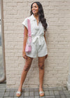 Amina Button Down Romper-***FINAL SALE***-Hand In Pocket