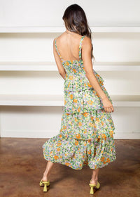 Astr The Label Midsummer Floral Tiered Midi Dress-Hand In Pocket